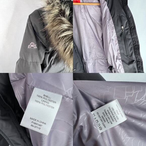 Eastern Mountain Sports Dark Grey Puff Winter Jacket XS - Picture 14 of 14
